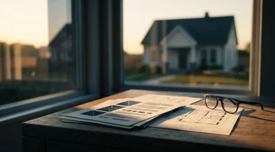 Scène symbolisant la protection financière familiale et les risques liés à l'assurance de prêt immobilier