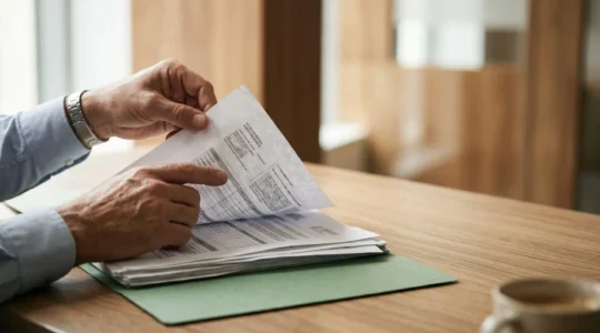 Dossier de financement immobilier analysé par un conseiller bancaire professionnel