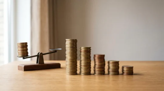 Concept visuel symbolisant l'optimisation financière d'un crédit grâce à la maîtrise du TAEA