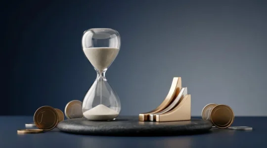 Composition symbolique représentant la planification financière et l'optimisation fiscale du Plan d'Épargne en Actions